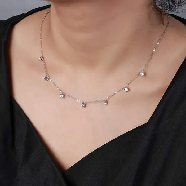 Silver_Tone_Charm_Necklace_For_Women