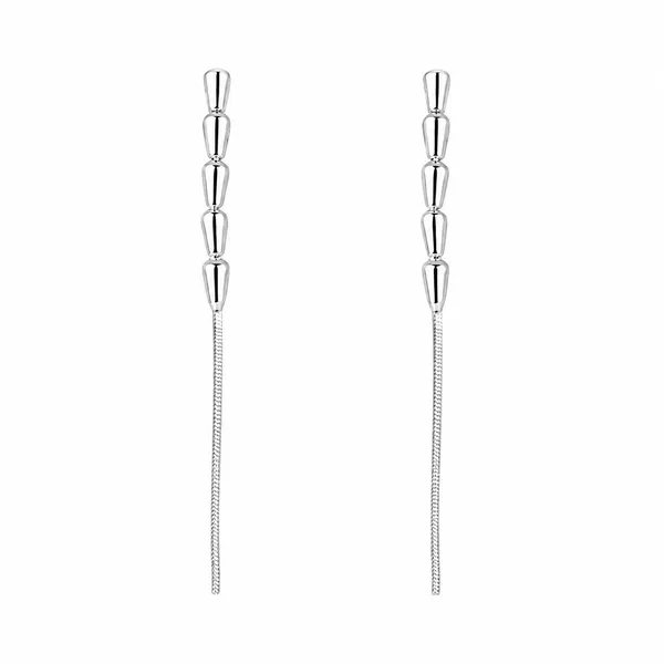 Silver_Tone_Chain_Drop_Earrings_For_Women