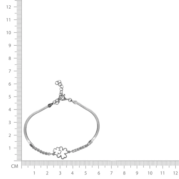 Silver_Tone_Floral_Chain_Bracelet_For_Women