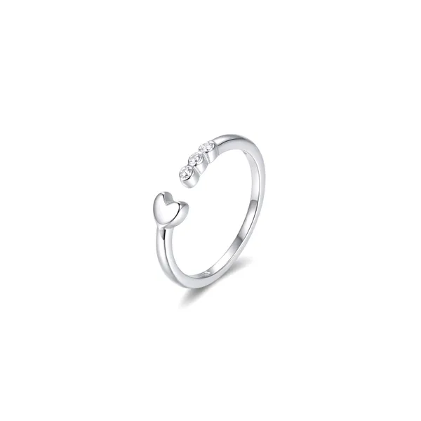 Silver_Tone_Heart_Open_Ring_For_Women