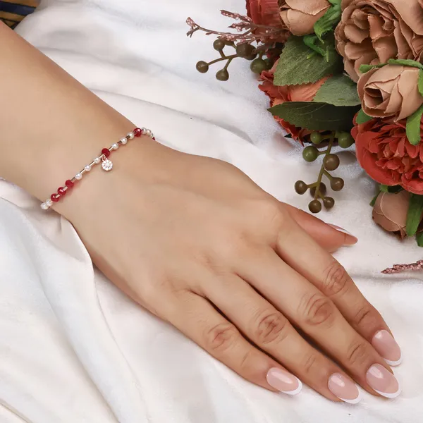 Red_Beaded_Charm_Bracelet_For_Women