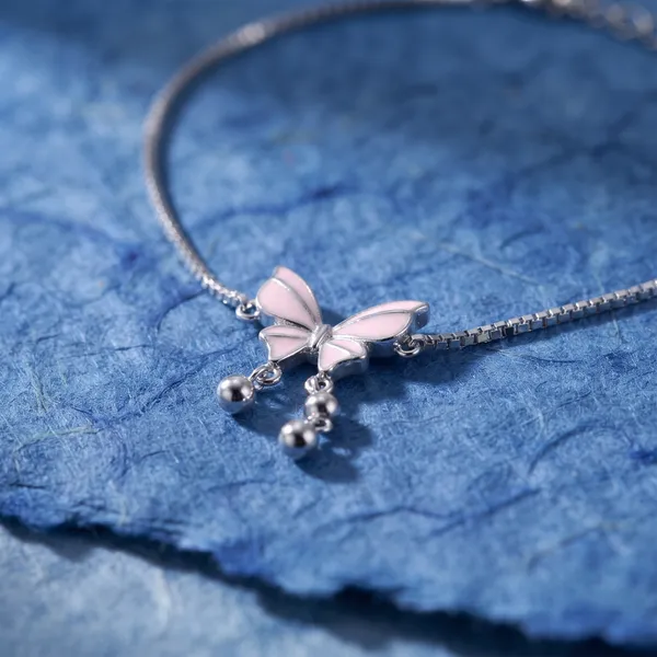 Silver_Butterfly_Charm_Chain_Bracelet_For_Women