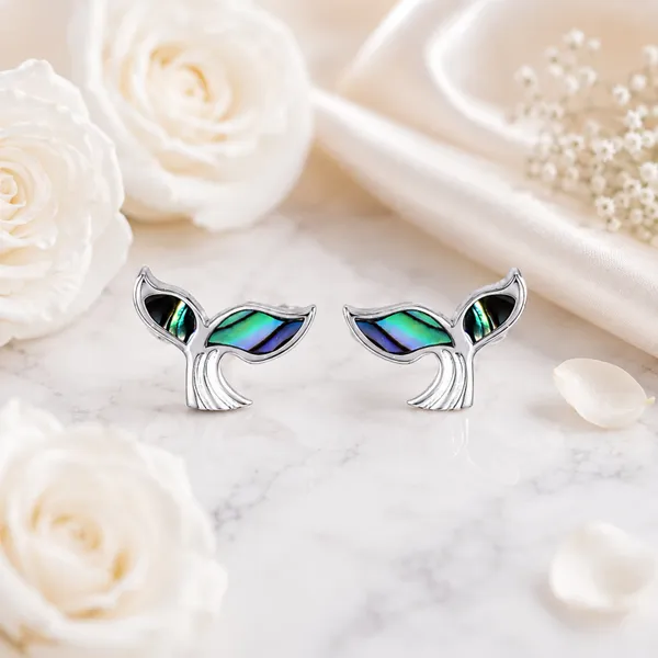Silver_Tone_Mermaid_Tail_Stud_Earrings_For_Women