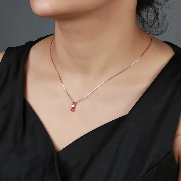 Silver_Tone_Pink_Pendant_Necklace_For_Women