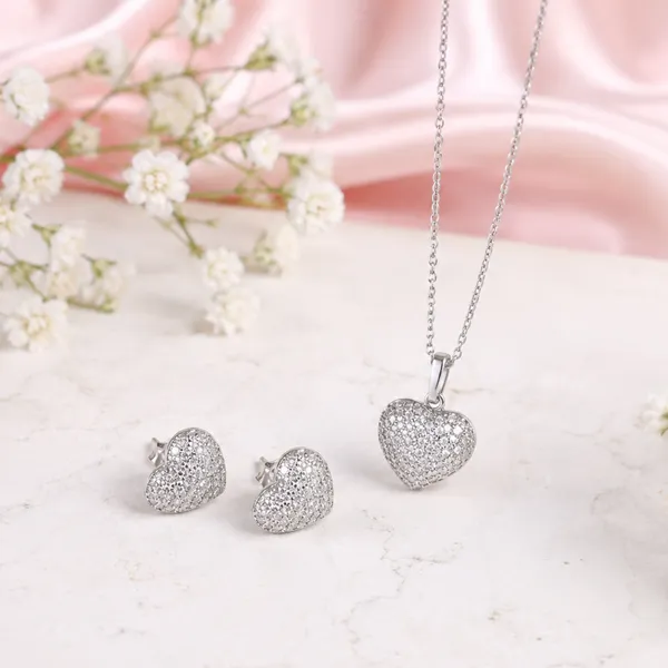 Silver-Tone_Heart_Jewellery_Set_For_Women