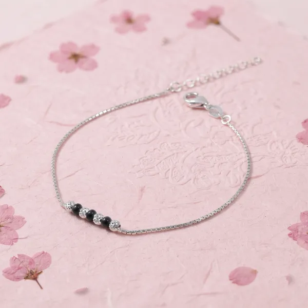 Silver-Tone_Beaded_Chain_Bracelet_For_Women