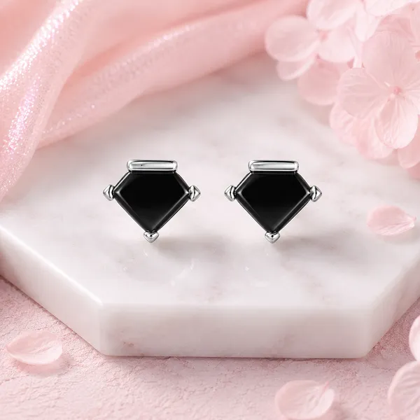 Black_Geometric_Stud_Earrings_For_Women