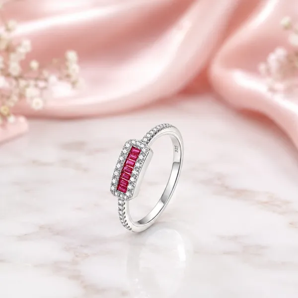 925_Sterling_Silver_Pink_Stone_Ring_For_Women