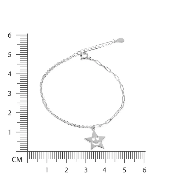 Silver_Star_Charm_Chain_Bracelet_For_Women