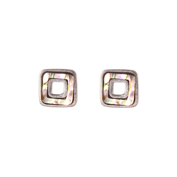 Silver-Tone_Geometric_Square_Stud_Earrings_For_Women