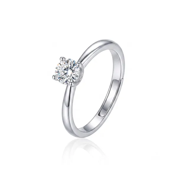 Silver-Tone_Solitaire_Ring_For_Women_Free_Size