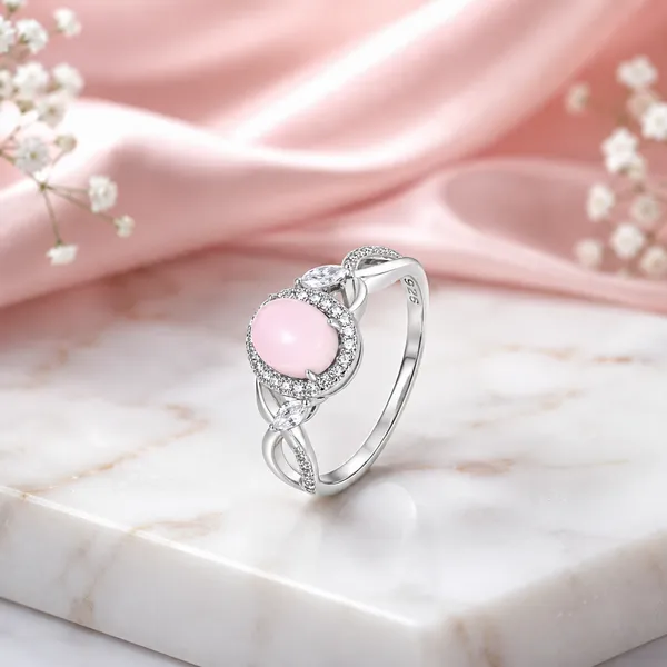 925_Silver_Oval_Pink_Stonequeen_Conch_Ring_For_Women