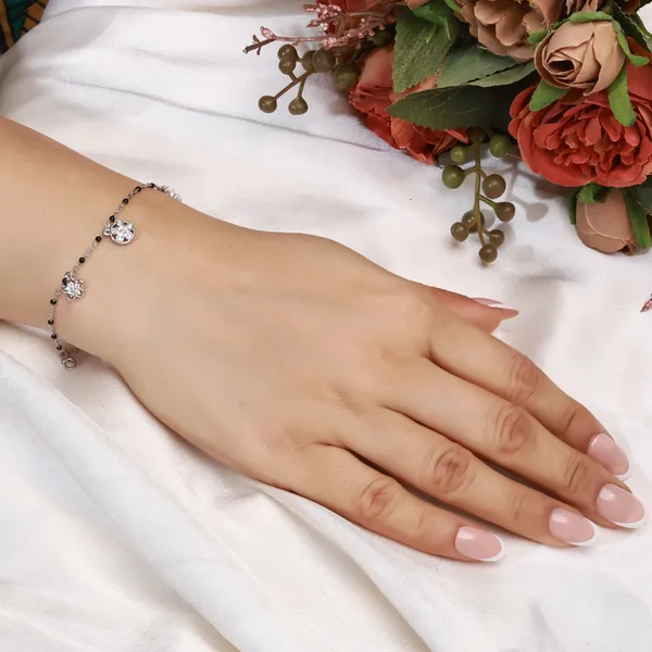 Silver_Tone_Beaded_Charm_Anklet_For_Women