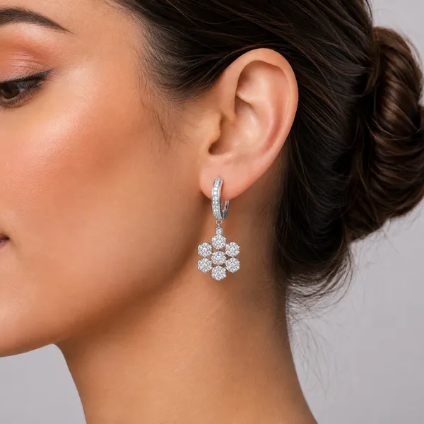 Silver_Tone_Floral_Hoop_Earrings_For_Women