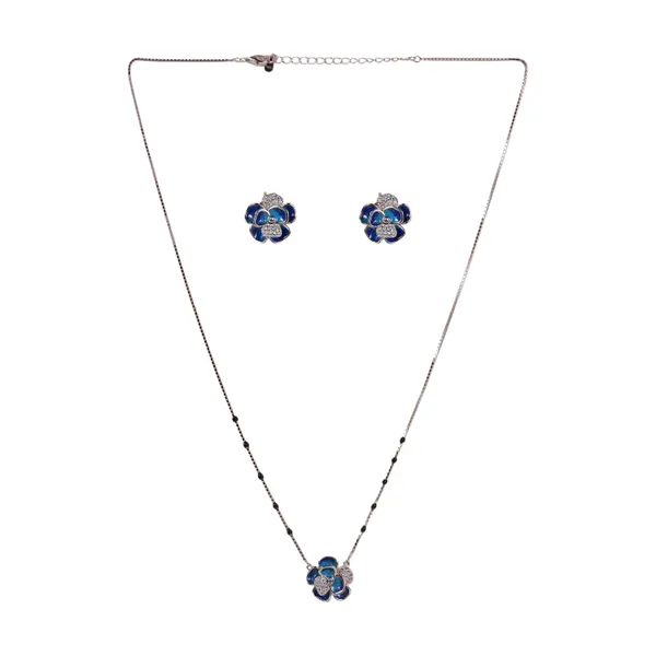 Blue_Floral_Necklace_And_Earrings_Set_For_Women