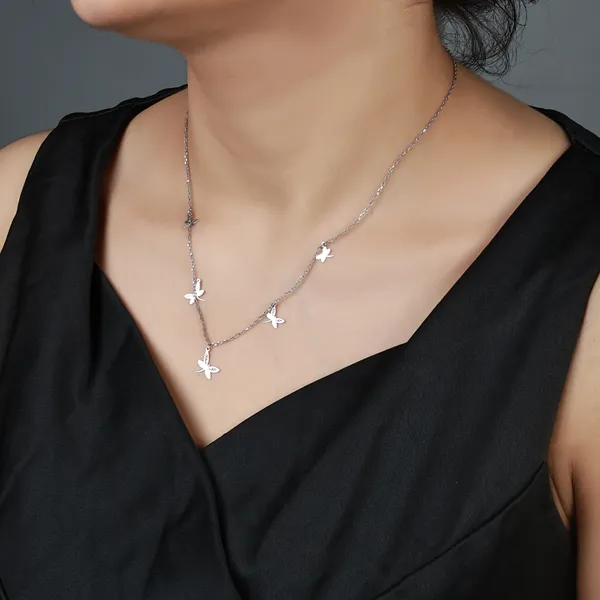 Silver_Tone_Butterfly_Charm_Necklace_For_Women