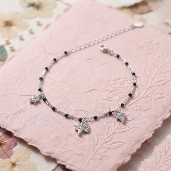 Silver_Tone_Beaded_Charm_Anklet_For_Women