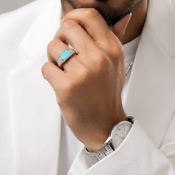 Silver_Turquoise_Adjustable_Ring_For_Men
