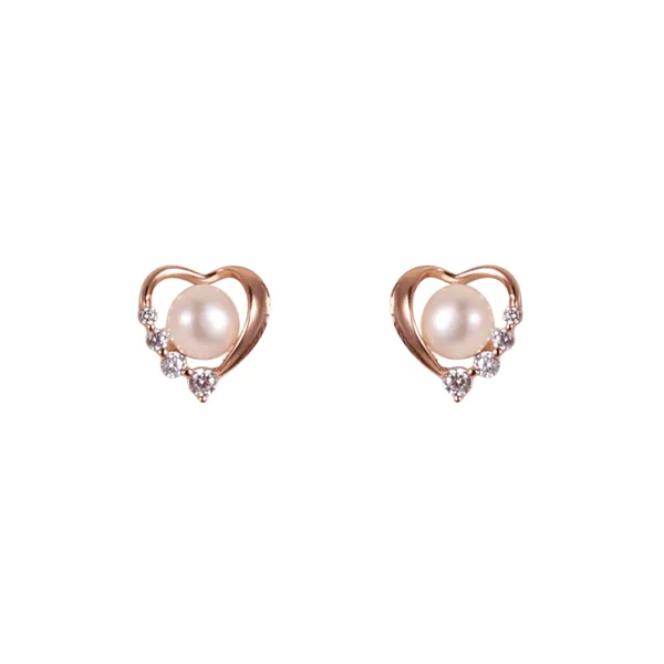 Rose_Gold_Pearl_Heart_Stud_Earrings_For_Women
