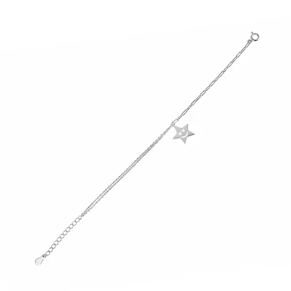 Silver_Star_Charm_Chain_Bracelet_For_Women