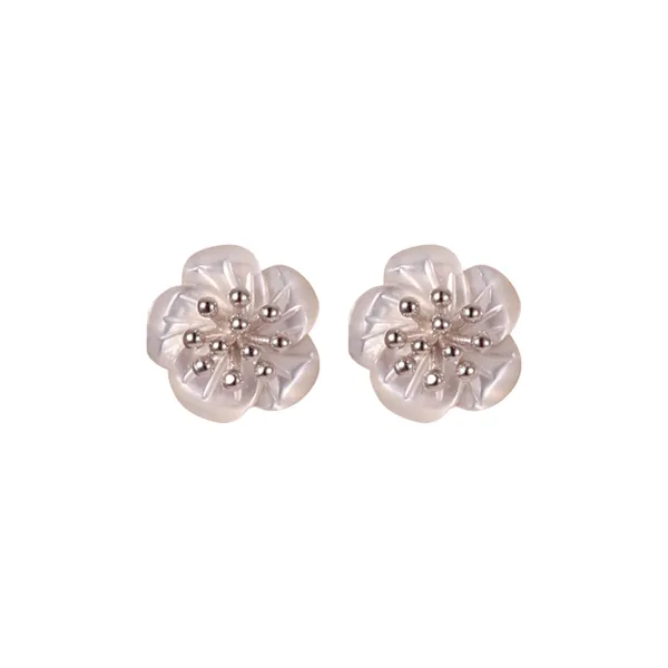White_Floral_Stud_Earrings_For_Women