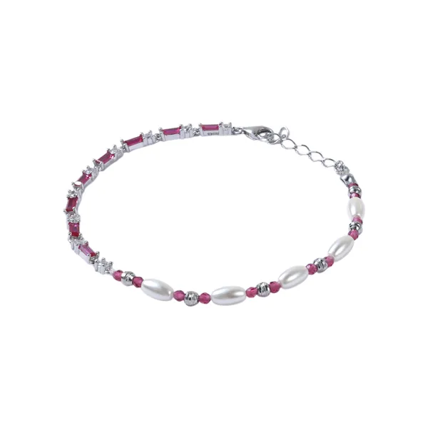 Pink_Beaded_Pearl_Bracelet_For_Women