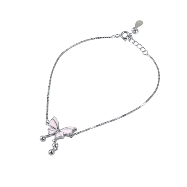 Silver_Butterfly_Charm_Chain_Bracelet_For_Women
