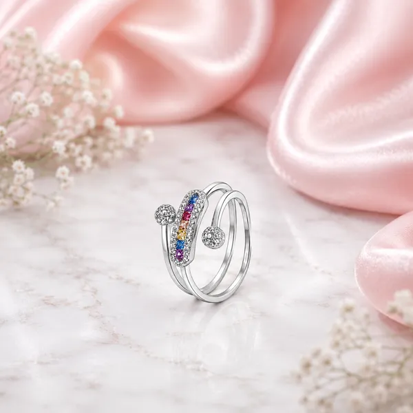 Silver-Tone_Adjustable_Multicolour_Stone_Ring_For_Women