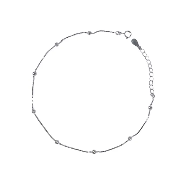 Silver-Tone_Beaded_Anklet_For_Women