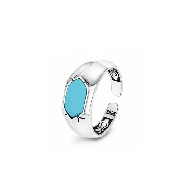 Silver_Turquoise_Adjustable_Ring_For_Men