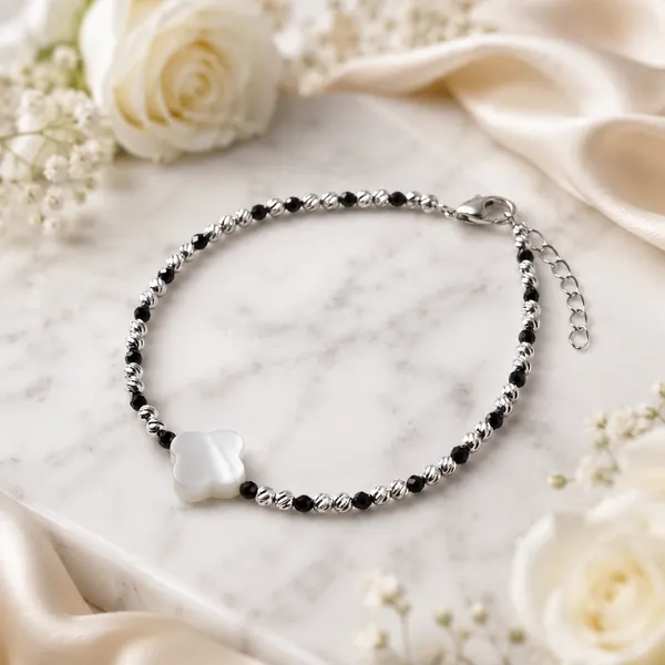 Silver_Tone_Beaded_Butterfly_Charm_Bracelet_For_Women