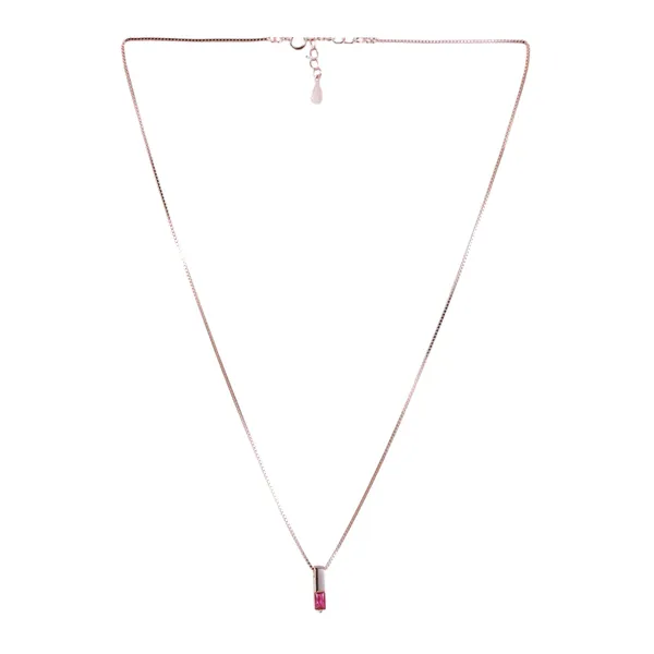 Silver_Tone_Pink_Pendant_Necklace_For_Women