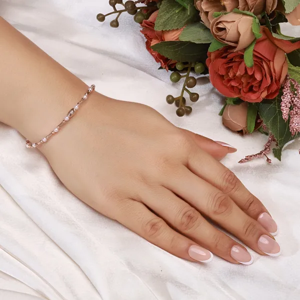 Rose_Gold_Beaded_Pearl_Bracelet_For_Women