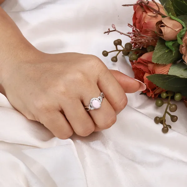 925_Silver_Oval_Pink_Stonequeen_Conch_Ring_For_Women