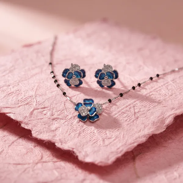 Blue_Floral_Necklace_And_Earrings_Set_For_Women
