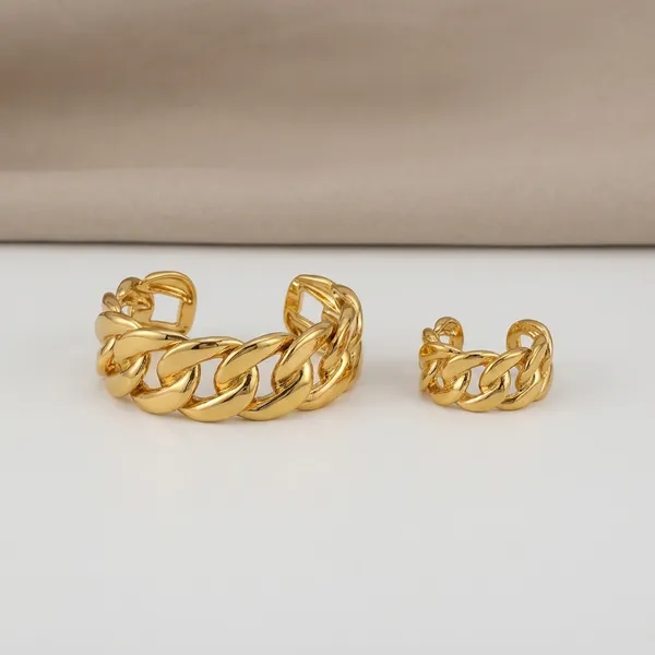 Gold_Tone_Twisted_Adjustable_Ring_&_Bangle
