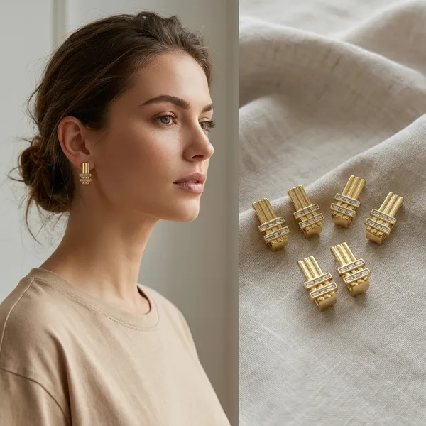 Gold_Plated_Elegant_Huggie__Earrings_With_Geometric_Bar_Design