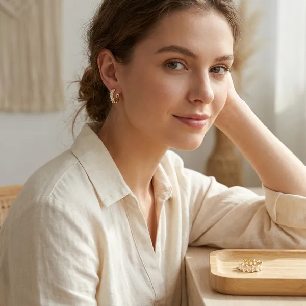 Gold_stone_Cubic__Hoop_Earrings