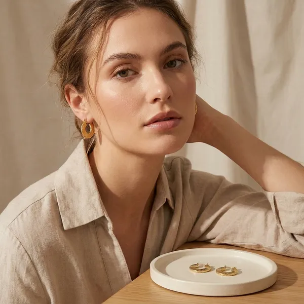 Gold_Tone_Textured_Round_Hoop_Earrings__(Available_in_B1G1)
