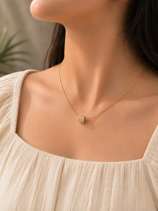 Pink_Stone_Rolling_Pendant_Chain