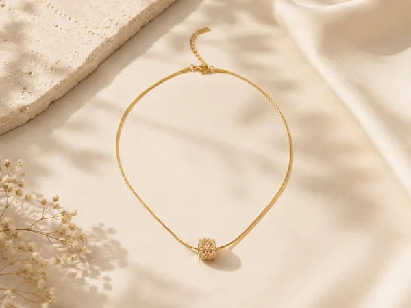 Pink_Stone_Rolling_Pendant_Chain