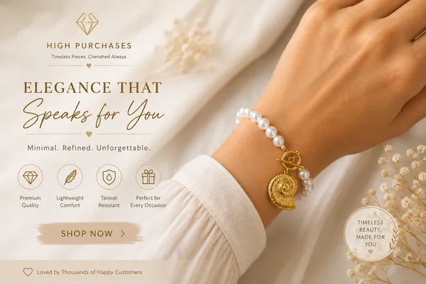 Snail_Charm_Pearl_bracelet