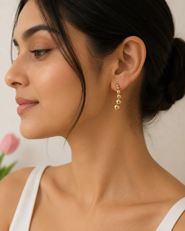 Gold_Toned_Spherical_Drop_Earrings