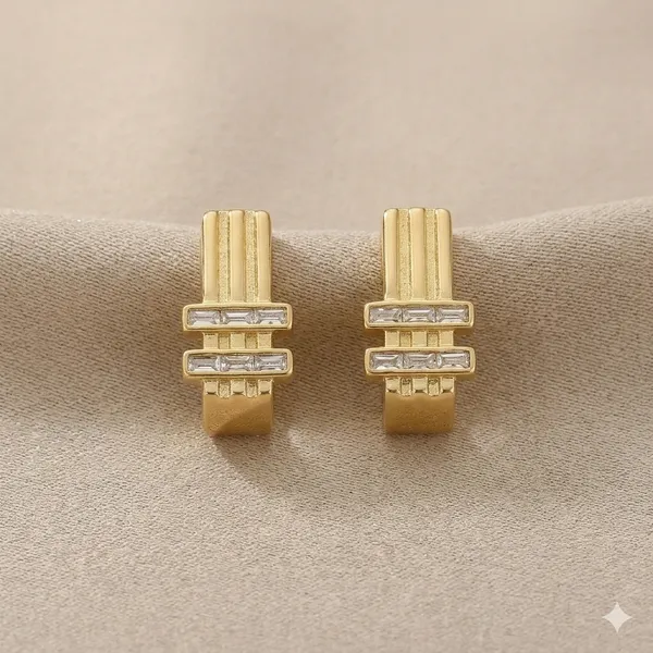 Gold_Plated_Elegant_Huggie__Earrings_With_Geometric_Bar_Design