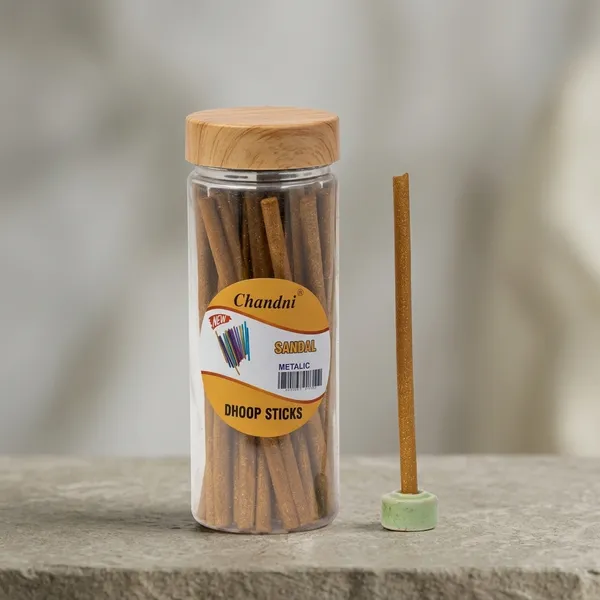 Chandni_Metallic_Dhoop_Sticks_In_Clear_Jar_With_Wooden_Lid