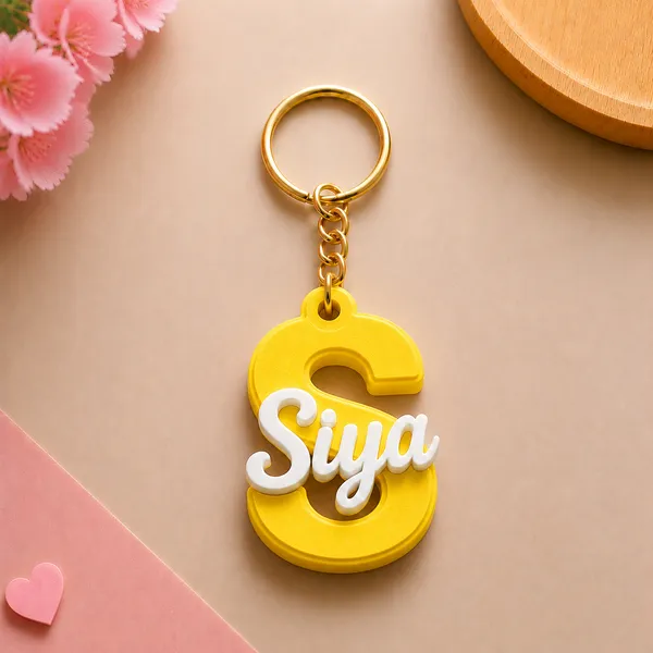 Yellow_Personalized_Letter_Name_Keychain
