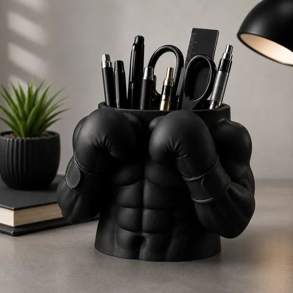Black_Pen_Stand_Boxing_Bust