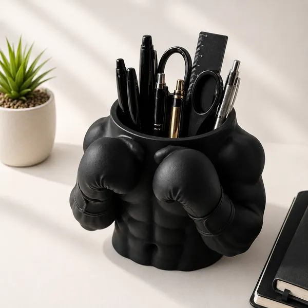 Black_Pen_Stand_Boxing_Bust