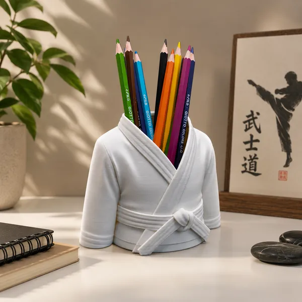 White_Pen_Stand_Karate_Player