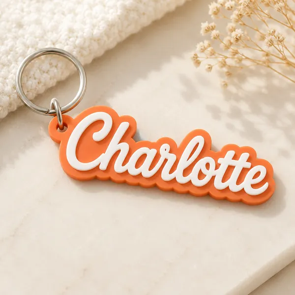 Orange_Personalized_Name_Keychain